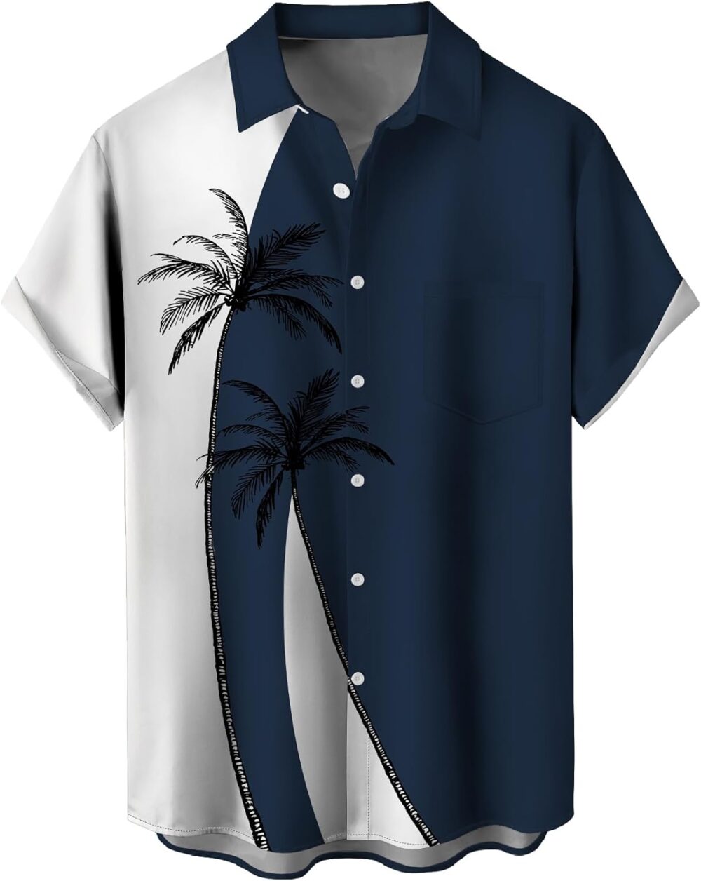 Men Short Sleeve Button Down Casual Hawaiian Shirts Summer Beach Holiday Printed Regular Fit Top Tropical Shirts