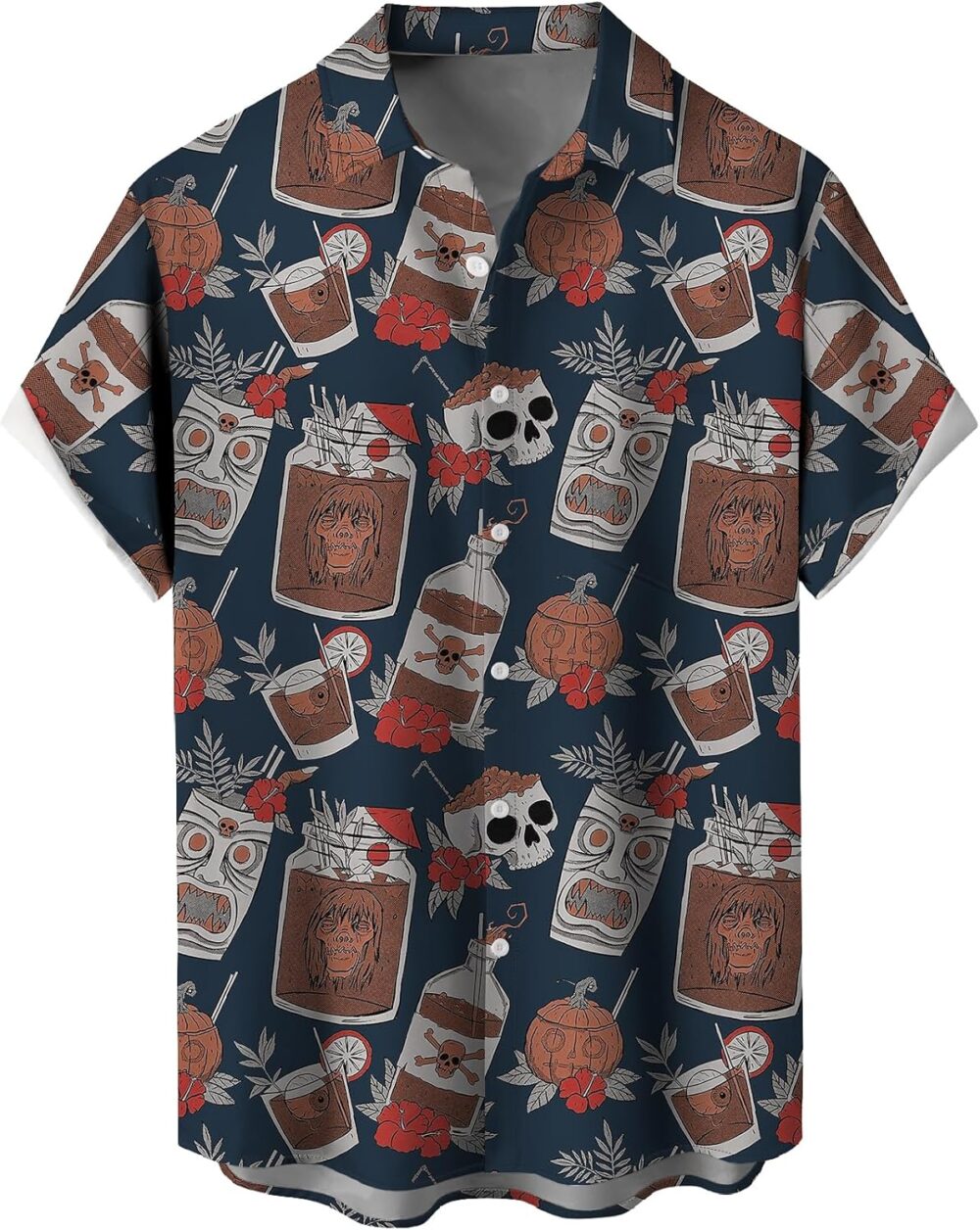 Men Short Sleeve Button Down Shirts Casual Printed Button Up Shirts Hawaiian