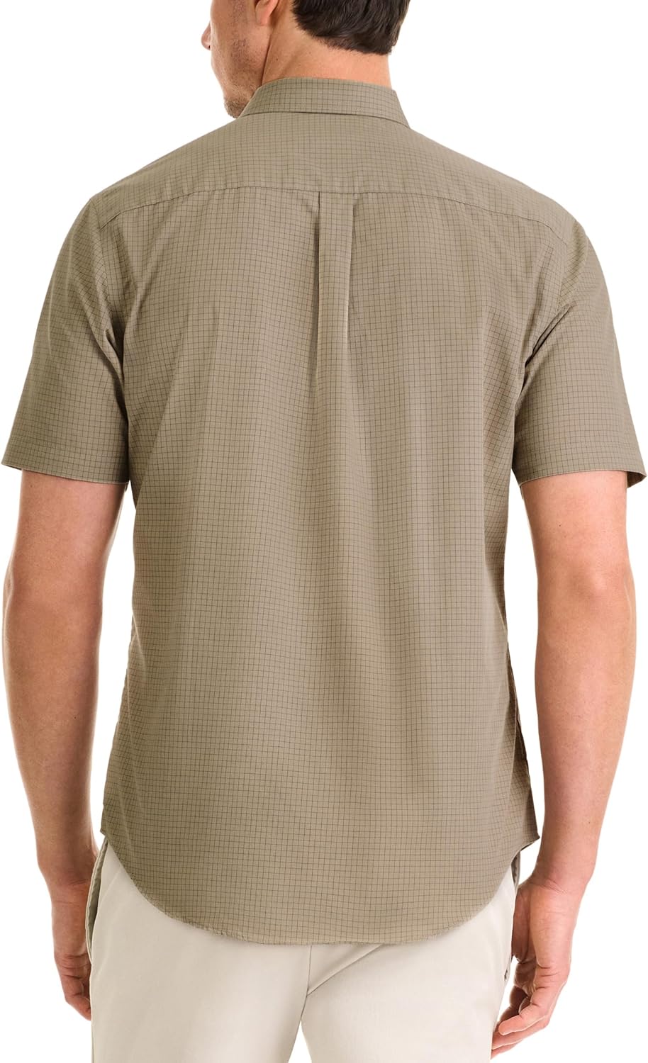 Men Wrinkle Free Short Sleeve Button Down Check Shirt - Image 2